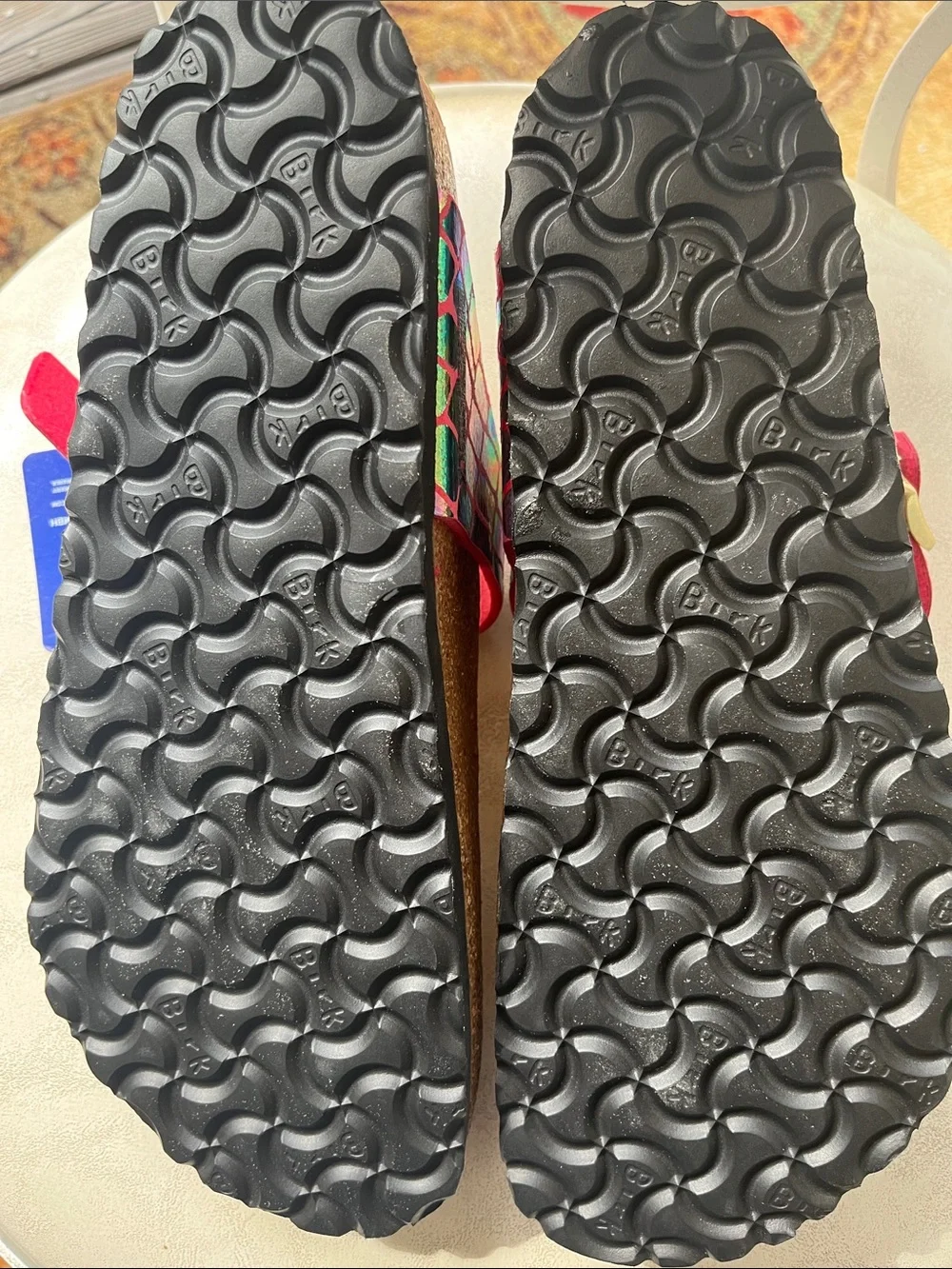 NWT - Birkenstock Gizeh Gator Gleam raspberry sandals size 40 - Picture 3 of 6